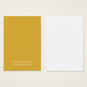 Carte d'oreille personnalisée simple Gold Plain (Devant & derrière)