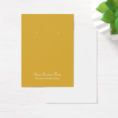 Carte d'oreille personnalisée simple Gold Plain (Bureau)