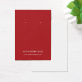 Carte d'oreille personnalisée simple Red Plain (Bureau)