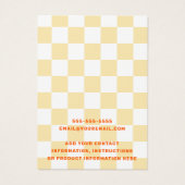 Carte d'oreille pour les dames jaune pâle (Dos)