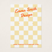 Carte d'oreille pour les dames jaune pâle (Devant)