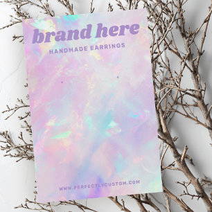 Carte d'oreille rose violet opale