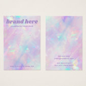 Carte d'oreille rose violet opale (Devant & derrière)