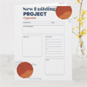 Carte d'organisateur de projet personnalisable ou  (Fleur jaune)