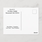 Carte d'organisation RUFF (Dos)