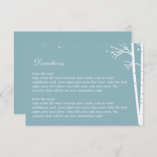 Carte d'orientation des forêts d'hiver (Devant / Derrière)