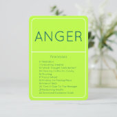 Carte d'orientation émotionnelle de la LOA de colè (Debout devant)