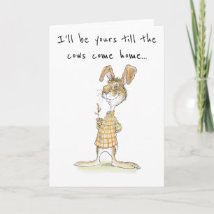 Carte Dorky Rabbit Love Card