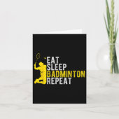 Carte Dormir Badminton Répéter Badminton Enthousiaste À (Devant)