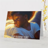 CARTE DORMIR EN PAIX LOURDE (Fleur jaune)