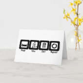 Carte Dormir Randonnée Manger Répéter (Fleur jaune)