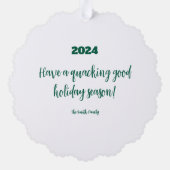 Carte d'ornement de famille de canard (Verso)