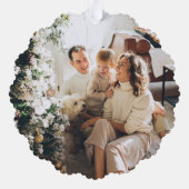 Carte d'ornement de Noël bleu rennes d'aquarelle (Verso)