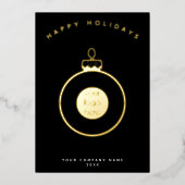 Carte d'ornement de Noël du logo de l'entreprise (Recto)