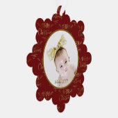 Carte d'ornement de Noël en papier de vacances pho (Droite)