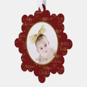 Carte d'ornement de Noël en papier de vacances pho (Gauche)