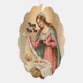 Carte d'ornement de Noël Marie et Jésus (Droite)