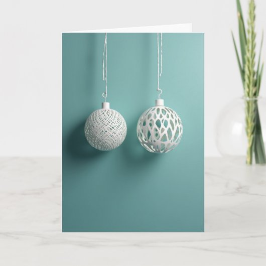 Carte d'ornement de Noël moderne (Devant)