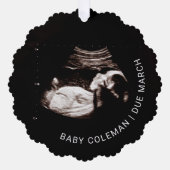 Carte d'ornement de Noël pour bébé (Recto)