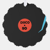 Carte d'ornement de Noël Retro Disco Party (Verso)