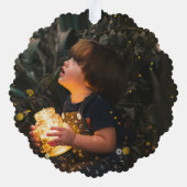 Carte d'ornement de Noël rouge de rennes d'aquarel (Verso)