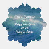 Carte d'ornement de Noël Starfish Beach (Verso)