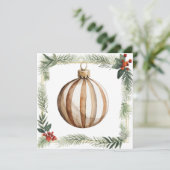 Carte d'ornement de Noël Vintage (Debout devant)