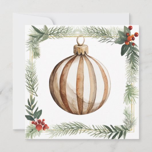 Carte d'ornement de Noël Vintage (Devant)