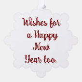 Carte d'ornement en papier cadeau de Noël (Verso)