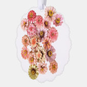 Carte d'ornement en papier collage Zinnia (Gauche)