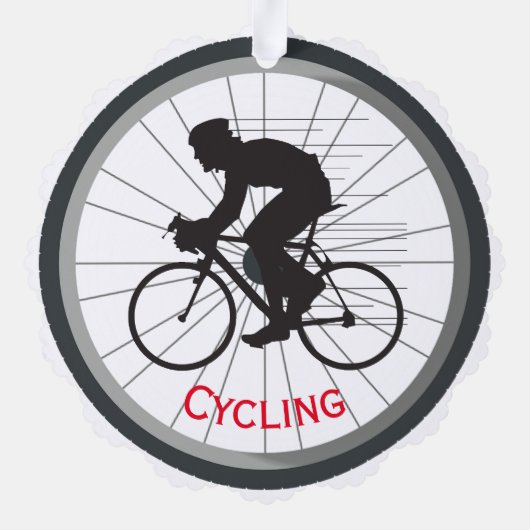 Carte d'ornement en papier de conception à vélo (Verso)