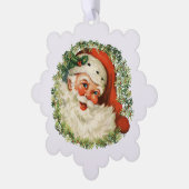 Carte d'ornement en papier de couronne Père Noël v (Gauche)
