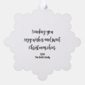 Carte d'ornement en papier de hérisson doux (Verso)