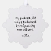 Carte d'ornement en papier de renard de bois (Verso)