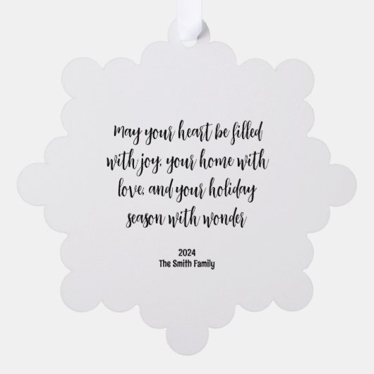 Carte d'ornement en papier de renard de bois (Verso)