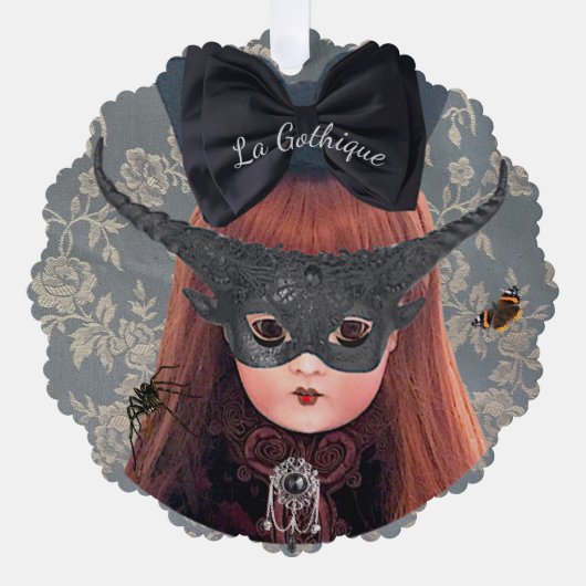 Carte d'ornement Goth Doll (Recto)