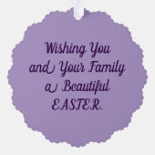 Carte d'ornement papier de Pâques vintage (Verso)