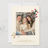 Carte d'ornement photo Gold Joyeux Noël (Dos)