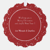 Carte d'ornement rouge simple Faire-part de grosse (Verso)