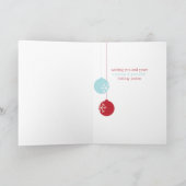 Carte d'ornements de vacances moderne rétro (Intérieur)