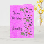Carte Dorothy, Joyeux anniversaire Aussie Theme Birthday (Fleur jaune)