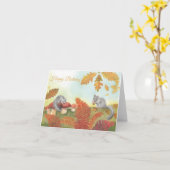 Carte Dorsouris comestible (Glis glis) Anniversaire pers (Fleur jaune)