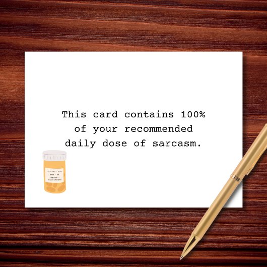 Carte Dose quotidienne recommandée de sarcasme