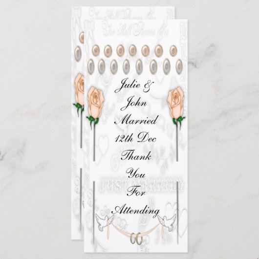 Carte Doses mariages (Devant / Derrière)