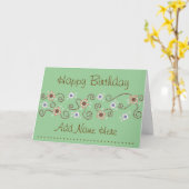 Carte Dot Birthday (Fleur jaune)