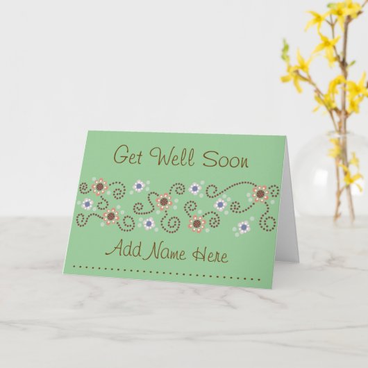 Carte Dot Get Well (Fleur jaune)