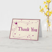 Carte Dots and Swirls - Thank You card (Fleur jaune)