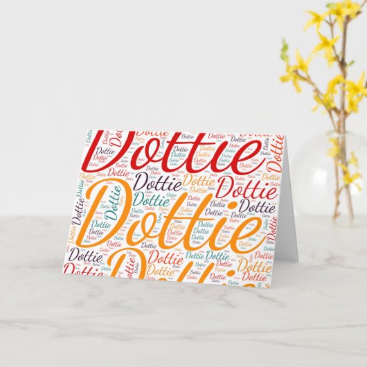 Carte Dottie (Fleur jaune)