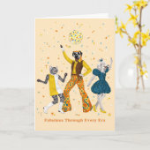 Carte Dotty Chien Fabrique À Chaque Ère Anniversaire (Fleur jaune)