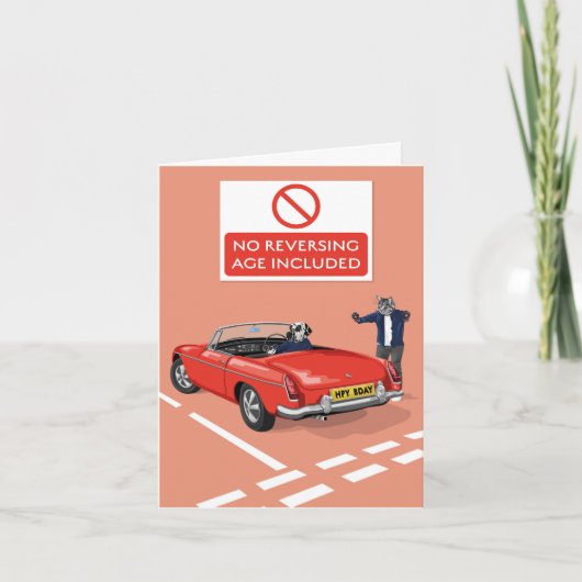 Carte Dotty Chien Pas De Reverse, L'Âge Inclus Voiture A (Devant)